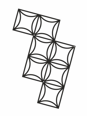 Dekoracja ścienna metalowa na rośliny pnące Trejaż Matte M 50x66 cm - czarny mat