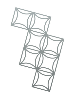 Dekoracja ścienna metalowa na rośliny pnące Trejaż Matte M 50x66 cm - srebrny