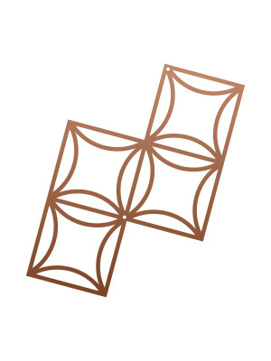 Dekoracja ścienna metalowa na rośliny pnące Trejaż Matte S 33x49 cm - miedziany