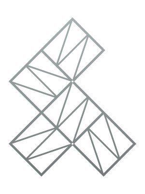 Dekoracja ścienna metalowa na rośliny pnące Trejaż Zigzag S 58x58 cm - srebrny