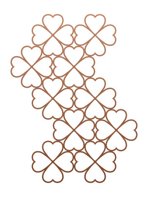 Dekoracja ścienna metalowa na rośliny pnące Trejaż Trebo L 74x98 cm - miedziany