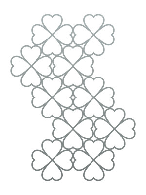 Dekoracja ścienna metalowa na rośliny pnące Trejaż Trebo L 74x98 cm - srebrny