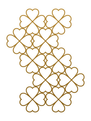 Dekoracja ścienna metalowa na rośliny pnące Trejaż Trebo L 74x98 cm - złoty