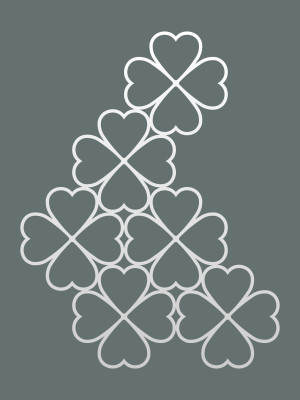 Dekoracja ścienna metalowa na rośliny pnące Trejaż Trebo M 61x80 cm - biały matowy