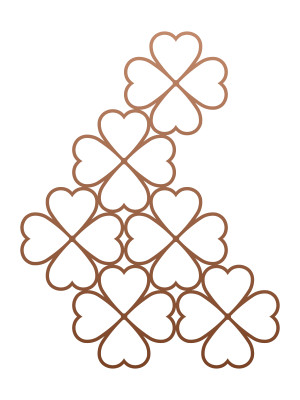 Dekoracja ścienna metalowa na rośliny pnące Trejaż Trebo M 61x80 cm - miedziany