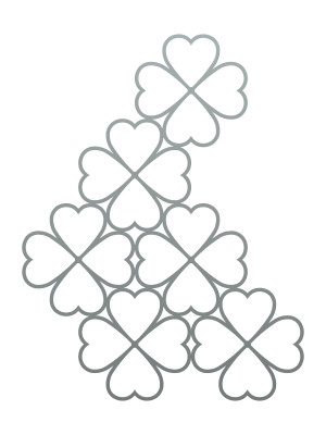 Dekoracja ścienna metalowa na rośliny pnące Trejaż Trebo M 61x80 cm - srebrny