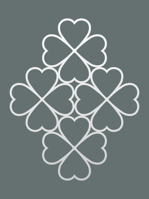 Dekoracja ścienna metalowa na rośliny pnące Trejaż Trebo S 49x61 cm - biały matowy