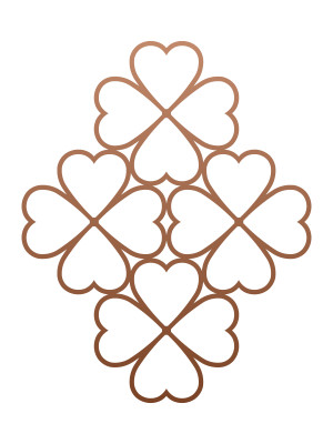 Dekoracja ścienna metalowa na rośliny pnące Trejaż Trebo S 49x61 cm - miedziany