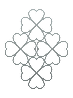 Dekoracja ścienna metalowa na rośliny pnące Trejaż Trebo S 49x61 cm - srebrny