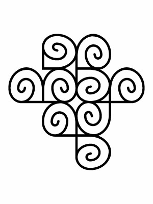 Dekoracja ścienna metalowa na rośliny pnące Trejaż Kumulus M 79x79 cm - czarny matowy