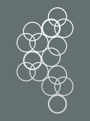 Dekoracja ścienna metalowa na rośliny pnące Trejaż Kulos M 46x86 cm - biały matowy