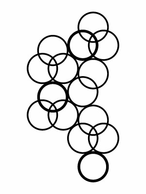 Dekoracja ścienna metalowa na rośliny pnące Trejaż Kulos M 46x86 cm - czarny matowy