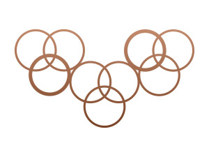 Dekoracja ścienna metalowa na rośliny pnące Trejaż Kulos S 67x37 cm - miedziany