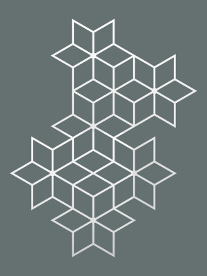 Dekoracja ścienna metalowa na rośliny pnące Trejaż Tahti L 77x98 cm - biały matowy