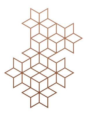 Dekoracja ścienna metalowa na rośliny pnące Trejaż Tahti L 77x98 cm - miedziany