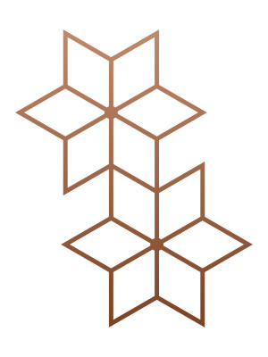 Dekoracja ścienna metalowa na rośliny pnące Trejaż Tahti S 44x55 cm - miedziany