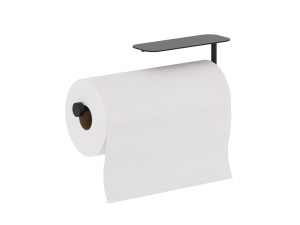 Metalowy uchwyt na ręcznik papierowy Simple - czarny mat
