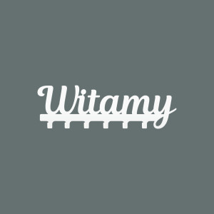 Wieszak metalowy na ubrania Witamy 60 cm - biały matowy