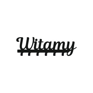 Wieszak metalowy na ubrania Witamy 60 cm - czarny mat