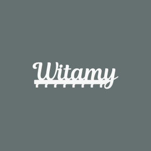 Wieszak metalowy na ubrania Witamy 80 cm - biały matowy