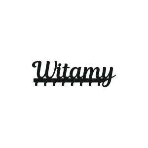 Wieszak metalowy na ubrania Witamy 80 cm - czarny mat