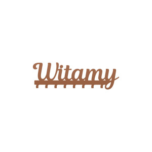 Wieszak metalowy na ubrania Witamy 80 cm - miedziany