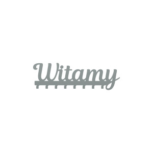 Wieszak metalowy na ubrania Witamy 80 cm - srebrny