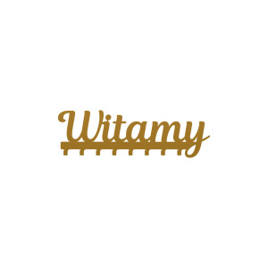 Wieszak metalowy na ubrania Witamy 80 cm - złoty