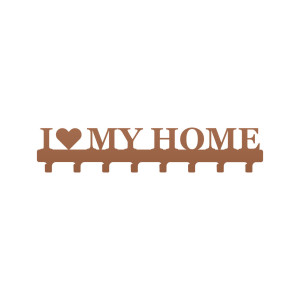 Wieszak metalowy na ubrania I love my home 80cm - miedziany