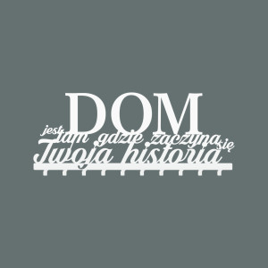 Wieszak metalowy na ubrania Dom jest… 80 cm - biały matowy