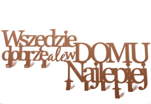 Wieszak metalowy na ubrania Wszędzie dobrze 80 cm - miedziany