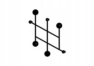 Wieszak metalowy na ścianę loftowy WIE125 60 cm - czarny mat