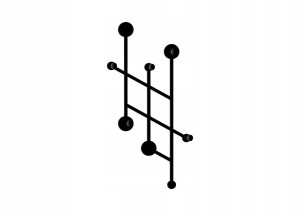 Wieszak metalowy na ścianę loftowy WIE125 80 cm - czarny mat