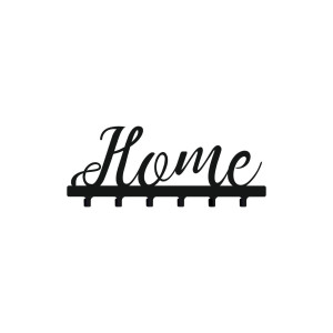 Wieszak metalowy na ubrania home - czarny mat