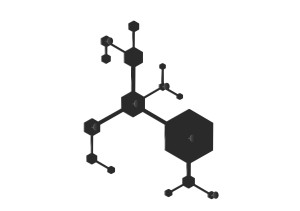 Wieszak ścienny metalowy Parts WIE154 50 cm - czarny mat