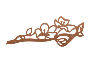 Wieszak ścienny metalowy Wiśnia WIE155 40 cm - miedziany