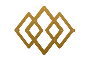 Wieszak ścienny metalowy Geometric WIE158 40 cm - złoty