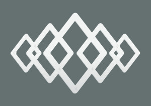 Wieszak ścienny metalowy Geometric WIE158 60 cm - biały matowy