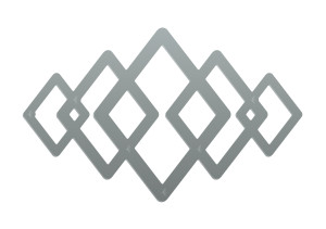 Wieszak ścienny metalowy Geometric WIE158 60 cm - srebrny