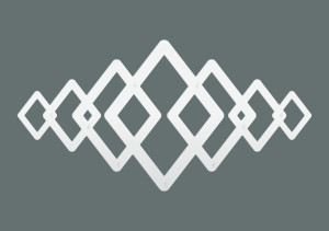 Wieszak ścienny metalowy Geometric WIE158 80 cm - biały matowy