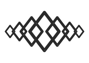 Wieszak ścienny metalowy Geometric WIE158 80 cm - czarny mat