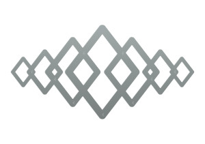 Wieszak ścienny metalowy Geometric WIE158 80 cm - srebrny
