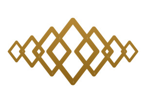 Wieszak ścienny metalowy Geometric WIE158 80 cm - złoty