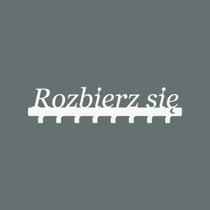 Wieszak metalowy na ubrania rozbierz się 80 cm - biały matowy