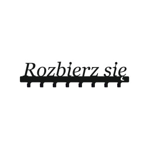 Wieszak metalowy na ubrania rozbierz się 80 cm - czarny mat