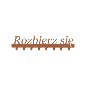 Wieszak metalowy na ubrania rozbierz się 80 cm - miedziany