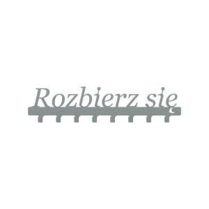 Wieszak metalowy na ubrania rozbierz się 80 cm - srebrny