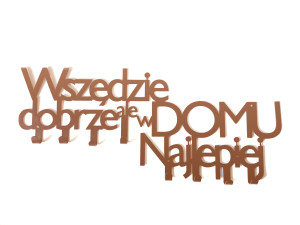 Wieszak metalowy Wszędzie dobrze WIE181 60 cm - miedziany