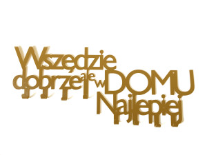Wieszak metalowy Wszędzie dobrze WIE181 60 cm - złoty
