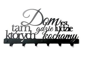 Wieszak na ubrania Dom jest Tam WIE263 60 cm - czarny matowy